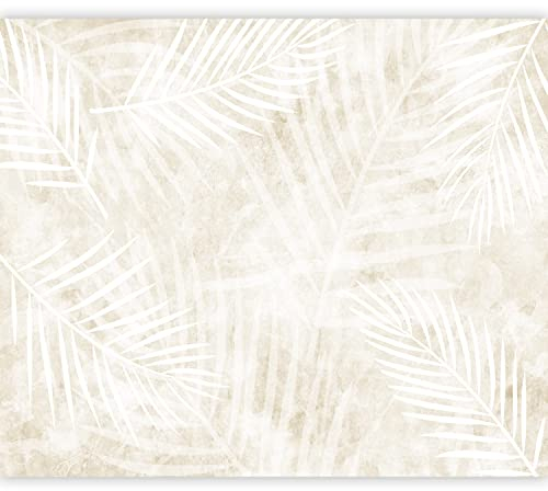 murando Fototapete selbstklebend Palmenblätter 490x350cm Foto Tapete Tapetenfolie Möbelfolie Wandverkleidung Wandtapete Motivtapeten Bildtapete Wohnzimmer 3d Effekt Natur Palme Dschungel Natur weiß