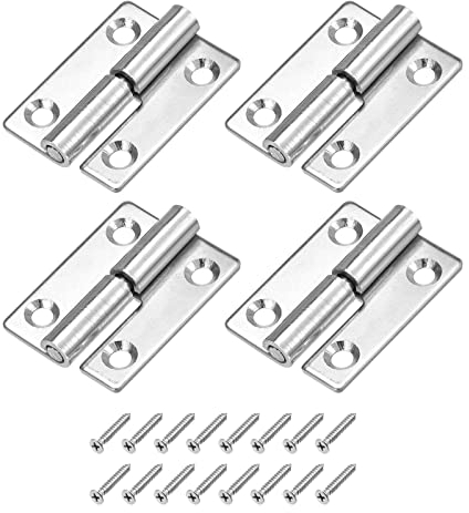 METALLIXITY Abhebbares Scharnier (50mm/2) 4Stk 304 Edelstahl Linkshänder Rutsche Gelenk Klein Flagge Scharniere - für Schranktür Silberton