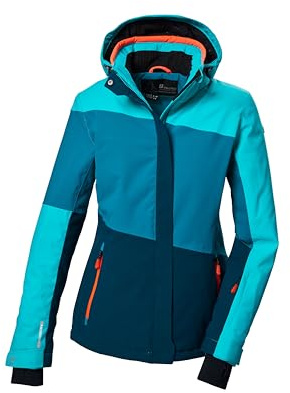 killtec Mujer Chaqueta de esquí/chaqueta funcional con capucha con cremallera y protección contra la nieve KSW 67 WMN SKI JCKT, aquaverde, 46, 41961-000