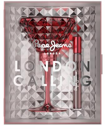 Pepe Jeans London Calling For Her Estuche Regalo Perfumes de Mujer Pack de 2 Piezas Eau de Parfum 80ml y 10ml Set Fragancia Floral, Oriental y Afrutada
