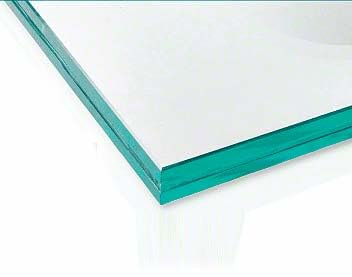 Cristal laminado de seguridad transparente personalizado a medida con cantos pulidos disponible en todos los grosores y medidas. (6+6.1, 100 x 50)