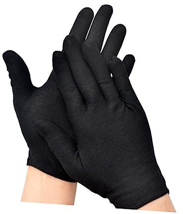 JECOMPRIS 12paare Schwarze Dünne Baumwollhandschuhe Arbeitsschutz Für Herren Komfortable Schutzhandschuhe Mit Guter Griffigkeit Für Garten Bau Und Industrie Vielseitig Und Atmungsaktiv