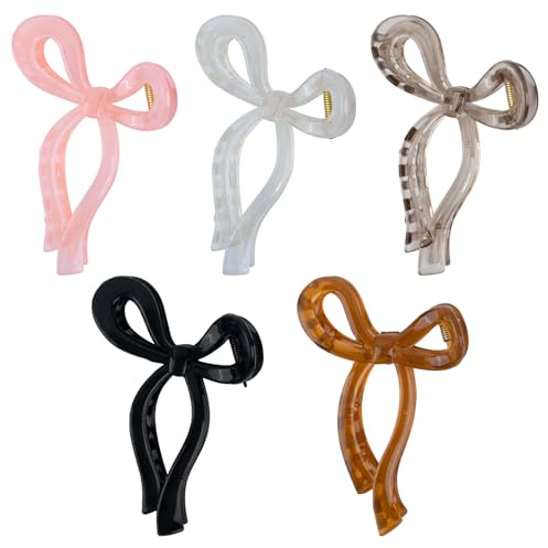 AYNKH 5 Haarklammern, elegante Accessoires für dickes Haar, Haarklammern für Frauen, Schmetterlings-Haar-Accessoires