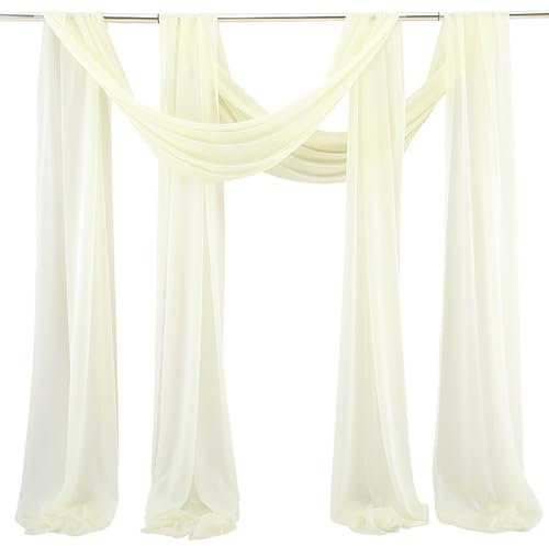 Tessuto drappeggio for arco nuziale, drappo for arco nuziale, runner da tavolo lungo for matrimonio, tessuto chiffon, tenda mantovana, tende da soffitto, arco nuziale, fondale, tenda mantovana for arc