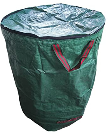 HIAKDOFT Extra Large 120l Garden Leaf Collection Bag Cover, Heavy Duty Garden Waste and Trash Storage Bag for Outdoor Yard and Lawn Cleanup