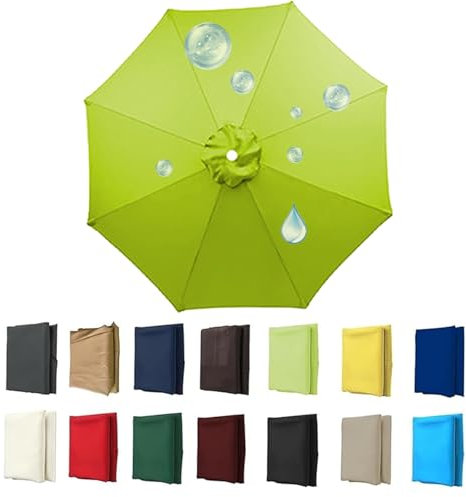 Terrassenschirm Ersatzdach Ersatz-Schirm 2.0/2.3/2.5/2.7/3.0/3.5m Dicke Marktschirm Ersatzabdeckung 8 Strebens Outdoor Regenschirm Sonnenschutz Baldachin Garten Ersatz-Baldachin(Grün,350cm)