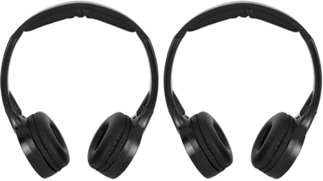 Cocoarm Auriculares para Automóviles Estereos Infrarrojos Diseño Ergonómico Ergonómico Plegado de Alimentación Automática Plegable Mudo Apagado para DVD de Automóvil con Sonido de Sonido Estéreo