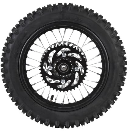 AKLOSIPY Conjunto de Rueda Trasera de 12 Pulgadas, Llanta Trasera 80/100-12 3.00-12, Conjunto de Piñón de Rotor de Freno con Disco de Freno de 190 Mm, Piñón 420 41T para Motocicletas