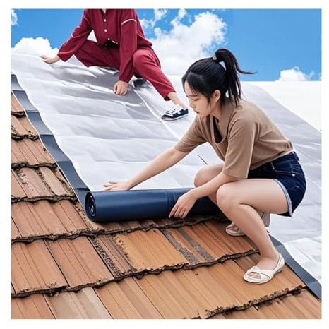 ASDQWER Cinta Impermeable Bituminosa，Rollo Adhesivo de Tela Asfáltica，Cinta de Reparación de Tejados，Cinta Selladora，para GrietaPiscina,Metal,Panel Compuesto de Aluminio(THK2mm/W1*L7m)