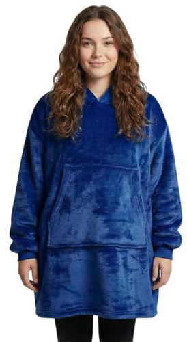NYVI IamFlauschi Hoodie Decke mit Ärmeln, Kapuze und Kängurutasche - Mit flauschiger Sherpa Innenseite - Tragbare Flanell Decke zum Anziehen für Erwachsene & Jugendliche