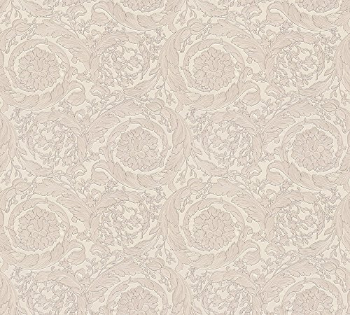 A.S. Création VERSACE WALLPAPER Vliestapete Barocco Flowers Luxustapete mit Ornamenten barock 10,05 m x 0,70 m braun creme metallic Made in Germany 935835 93583-5