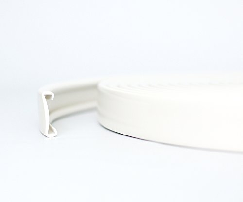 15m PVC Handlauf Treppenhandlauf Kunststoffhandlauf 40x8 mm weiß
