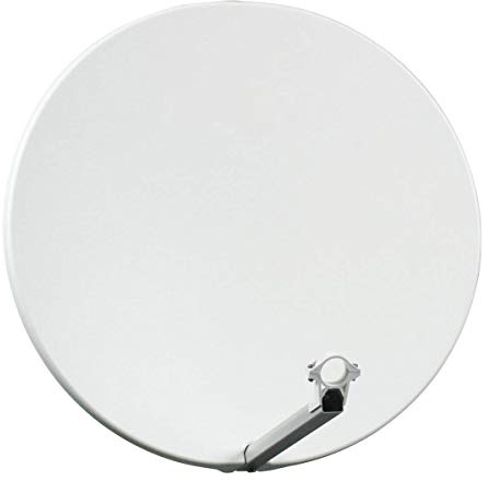 Parabole Satellite Fibre Composite Blanche 75cm + Brides INOX Anti Corrosion