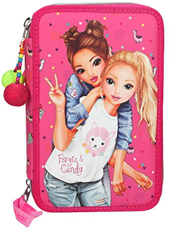 Depesche 10356 - Federtasche 3 fach, TopModel Alpaka, pink