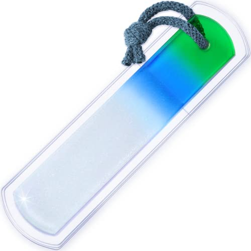 Véritable lime à pied en verre tchèque – Enlève doucement les callosités, épurateur de peau rugueuse pédicure et spa, soins professionnels des talons, surface gravée de différents grains