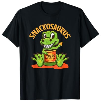 Süßer Dinosaurier Snackosaurus Geschenk Naschkatzen Snacks T-Shirt