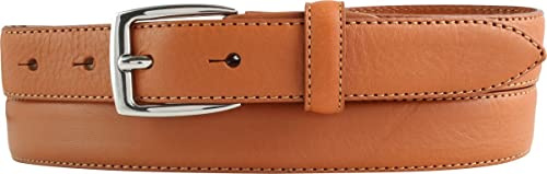 BELTINGER Kinder-Gürtel aus Vollrindleder 2,5 cm | Ledergürtel für Mädchen 25mm | Schmaler Gürtel in Kleid Rock 25mm | Tabac 75cm