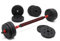LUXTRI 20kg 2-in-1-Kurzhantel- und -Langhantel-Set mit 12 Hantelscheiben Gewichte für Krafttraining