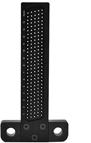 Yuecoom T Type Ruler, Aluminum Alloy Hole Scribing Ruler 5-159mm, Woodworking Marking Measuring Hand Tool for Carpenter Work, Layout and Measuring