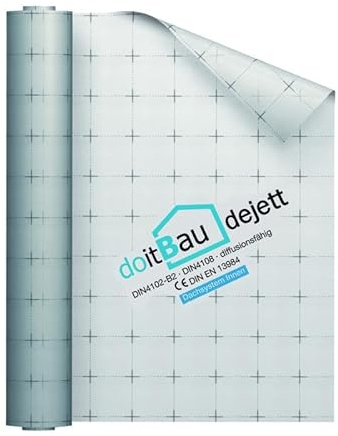 4x doitBau dejett 2 Dampfbremsfolie 1,5m x 50m, Profi Klimamembran Dampfbremse, feuchteregulierend u. atmungsaktiv, schützt vor Schimmel