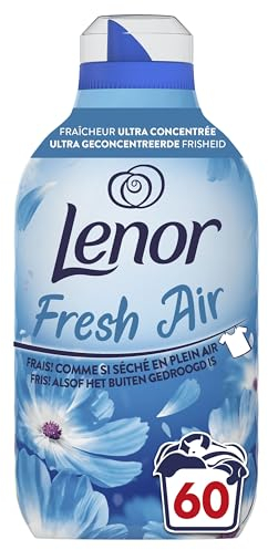 Lenor Air Frais, Adoucissant Linge, 60 Lavages, Fraîcheur Matinale, Formule Ultra Concentrée, Pour Un Vent De Fraîcheur Et De Propreté Lavage Après Lavage