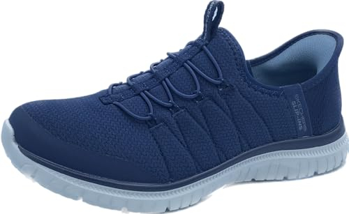 Skechers Damen Hands Free Slip-ins Virtue – Glow Sneaker, Marineblau NVY, 42 EU