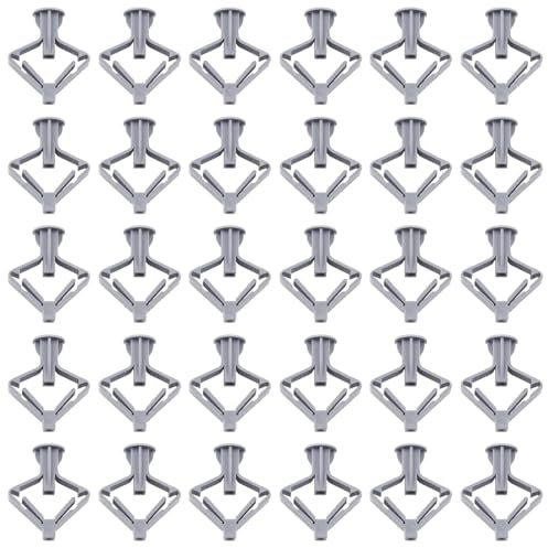 NJCXOLA 30 Sätze Gipskartondübe Hohlraumdübel mit Schrauben,Schrauben und Butterfly Hohlraumdübel,Selbstbohrender Gipskartondübe,Trockenbaudübel für Einfache Montage in Gipskarton und Gipsfaserplatten