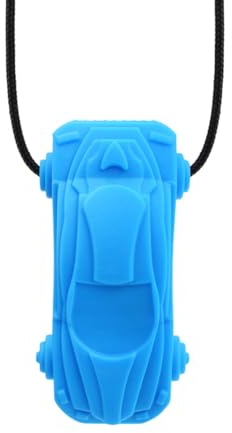 ARK Kauhalskette Auto mit sicherem Design, 3 Härtegrade, BPA-frei, ideal für Kinder und Erwachsene, verstellbare Halskordel mit Sicherheitsverschluss (mittel, hellblau)