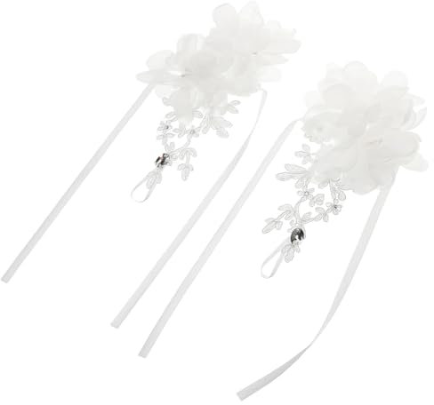 VALICLUD 1paar Elegante Kurze Spitzenhandschuhe Für Bräute Romantische Tüll-handschuhe Für Hochzeiten Weiche Und Bequeme Passform Perfektes Accessoire Für Dein Brautkleid