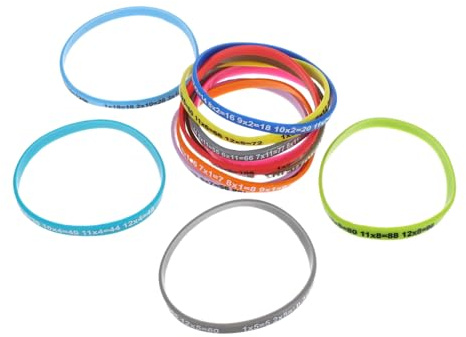 NAMOARLY Pädagogisches Multiplikationstabellen-armband-set Silikon-armbänder Für Geburtstags-klassenkameraden