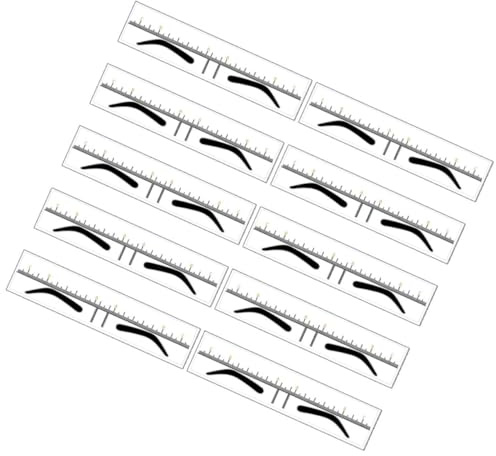 VALICLUD Plantilla Usuarios para en y Avanzados de Adecuado Principiantes para Pvc Flexible Desechable, 10 Piezas Rápido y Exacto Cejas para Maquillaje Diseño