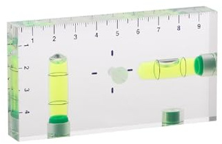 JDIEOQA Mini Niveau de Bulle de Niveau magnétique Transparent à Deux Directions de Haute précision 95 x 51 x 13 mm