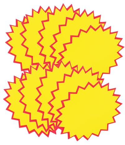DOITOOL 100 Piezas Etiquetas Adhesivas para Papel Resistente para Carteles de Oferta para Soportes de Señalización Supermercados y Tiendas Paquete de Unidades