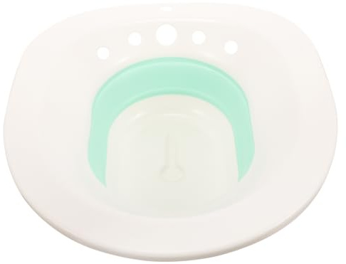 Generico Bidet Domestico Pieghevole in Plastica Bianco-verde, Lavabo Per Pulizia Personale, Compatibile Sedili Wc Standard, Adatto Per Donne, Anziani e Assistenza Post-operatoria