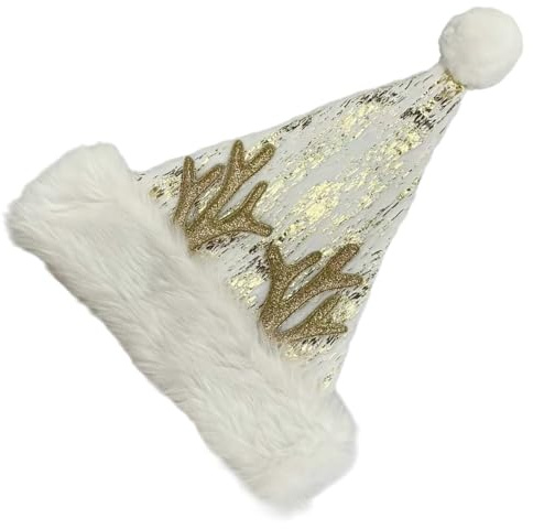 Oxtxuzdm Gold Stamping Weihnachten Weihnachtsmütze Für Festival Family Gathering Party Hirschhut Holiday Headwear Weihnachten Requisiten Plüsch