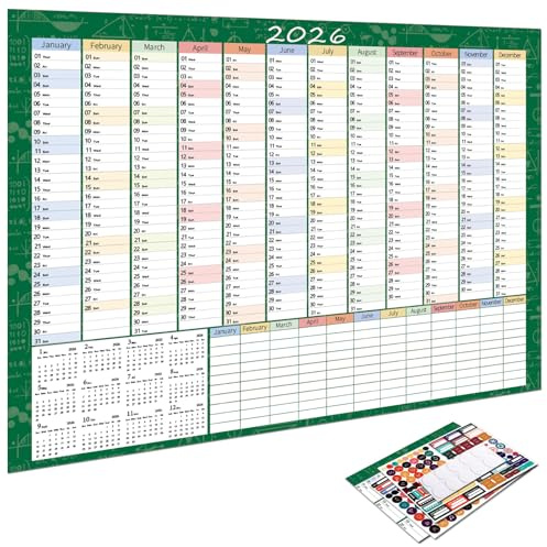 URLAUBSPLANER 2026 MITARBEITER, Wandkalender 2026 Groß (74x52cm) - Jahreskalender 2026 mit übersichtlichem Design