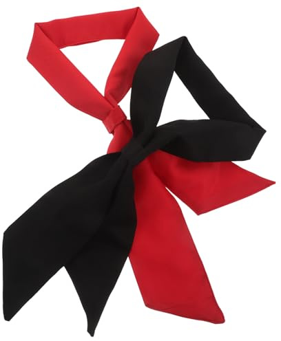 BESPORTBLE Lot de 2 Foulards de Chef Triangle en Tissu Souple Couleur Rouge et Noir Ajustables Accessoires Tour de Cou pour Personnel Cuisine Restaurant et Barbecue Écharpes