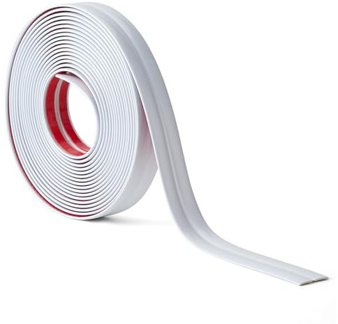 Peel And Stick Wall Molding Trim, Self-Adhesive Vinyl Moulding, 3m Length Foldable Wall Corner Trim Edging Waterproof Mold Resistant, for Bathroom Kitchen Tile Backsplash Gap Filler (2cm Width)
