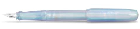 Kaweco PERKEO Füllfederhalter Iridescent Pearl I Füllhalter für Tintenpatronen Schulfüller I Anfänger Füller mit ergonomischem Griffstück zum bequemen Schreiben 15,5 cm I Federbreite: F (Fein)