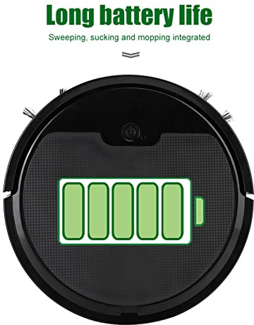 Akozon Aspirapolvere USB Intelligente 3 in 1 con Aspirazione da 1600 Pa, Batteria da 3000 MAh e Funzione Lavapavimenti per Uso Domestico - Spazzatrice Robotizzata Compatta per Soggiorni, Camere da