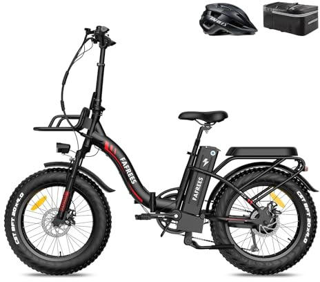 Fafrees E Bike Elektrofahrräder 20 * 4.0 Zoll, F20 Max E-Bike Klapprad Upgrade 48V 30Ah Akku Reichweite 200km, Fatbike 25km/h Ebike Herren und Damen, 7 Gang Pedelec für Erwachsene (Schwarz)