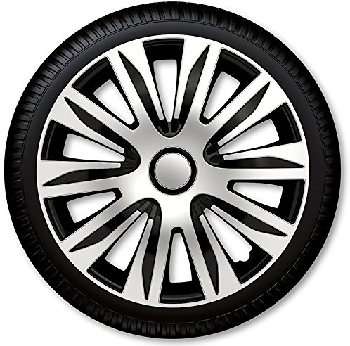 4 Radkappen Radzierblenden Nardo Silver & Black - 4-er Set (13 Zoll)