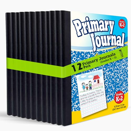 Better Office Products Primary Journal, Hardcover, Primary Composition Book Notebook - Grades K-2, 100 Sheet, One Subject, primary composition notebook with picture space