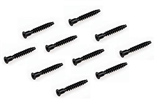 Gedotec Verbindungsschrauben Schrank Möbelverbinder-Schrauben - Confirmat | Möbel-Schraube 7x50 mm | Bohrung Ø 5 mm | Stahl schwarz | 100 Stück - Schrankverbinder für Korpusbau & Möbel-Schränke