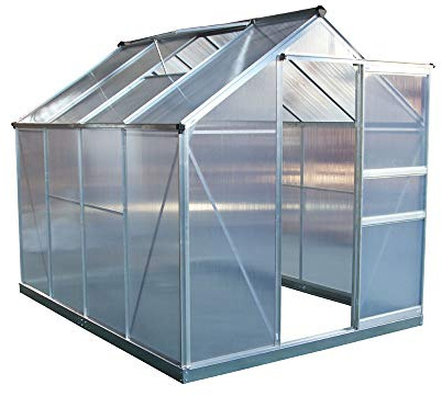 Westmann Gewächshaus Flora 68 Aluminium | 252x192x201 cm | Silber | Pflanzhaus & Treibhaus zum ganzjährigen Anbau von Gemüse & Obst