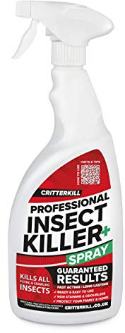 CritterKill Professional Insect Killer Spray | Guaranteed Results | Used by Pest Controllers for Fleas, Bed Bugs, Moths, Spiders & Insects 1L