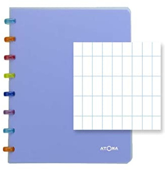 ATOMA Notebook Systeem | Tutti Frutti | A5 | blauw | Geruit 4 x 8 mm