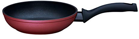 Kelomat, 3520-329, Pfanne rund 20cm, KM Diamond RED, Rot, 0,691kg, 20cm Durchmesser, 37,3 x 20,9 x 6cm, Bratpfanne, antihaftbeschichtet, Thermo-Stahlboden