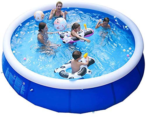 ZHCHL Piscine Gonflable Familiale D'éTé Pleine Grandeur, éPaissir Les Pataugeoires Rondes, D'éTé ExtéRieur Mer Eau Jeu