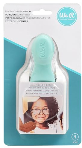 We R Memory Keepers 663156 Embossing Punch We R Pailletten, Papier, 2,5 cm große Fotoecken
